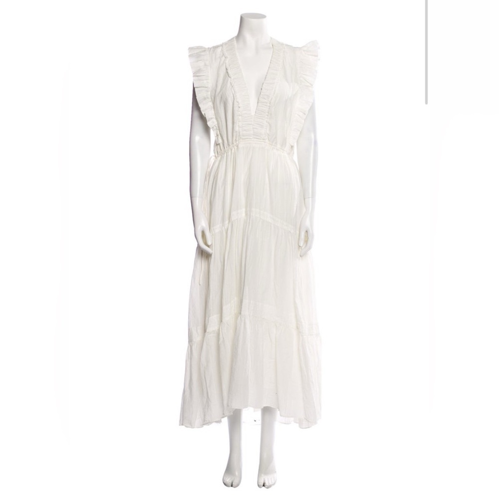 La Ligne off White Ruffled Maxi Dress EUC XL